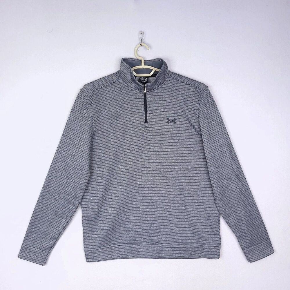 Under Armour Storm  Pullover Mens Gray Large Long Sleeve 1/4 Zip Golf Mock Neck